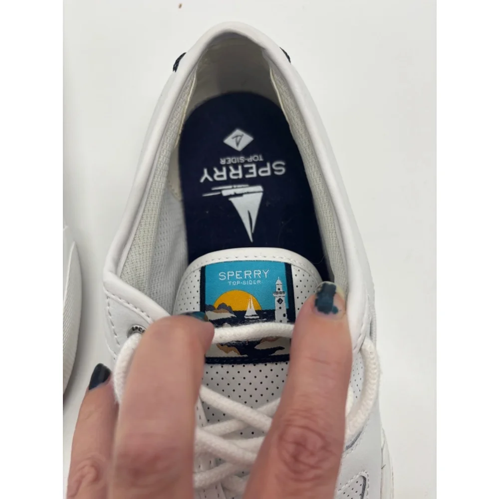 Womens Sperry Sneakers, Size 9, White